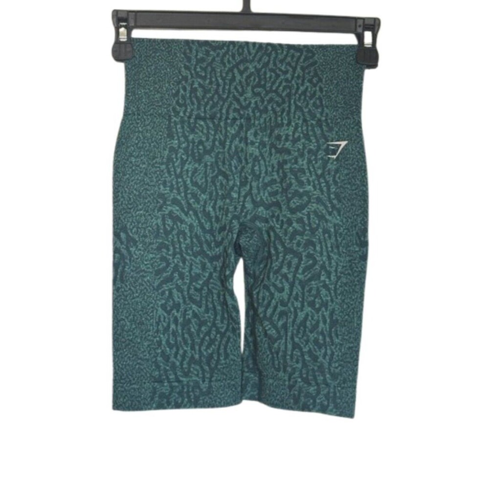 Gymshark Seamless Biker Shorts Size XS Teal Adapt Animal Cycle Gym Active Yoga